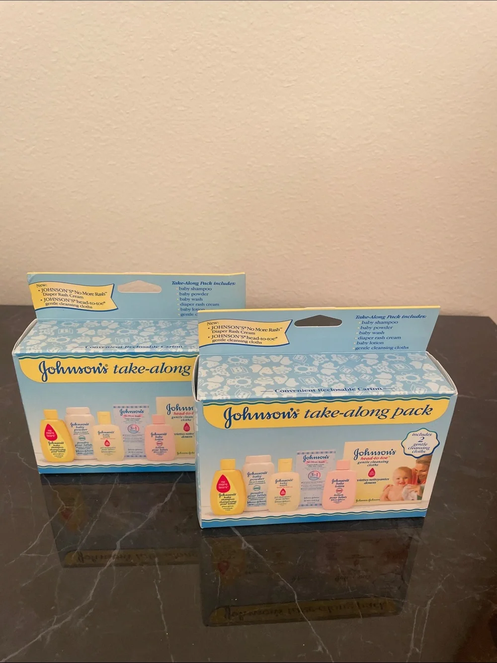 NWT 2X Original Johnson's Take-Along Pack - Includes 6 items Travel Size
